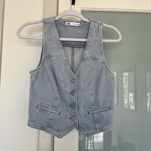 Denim vest top
